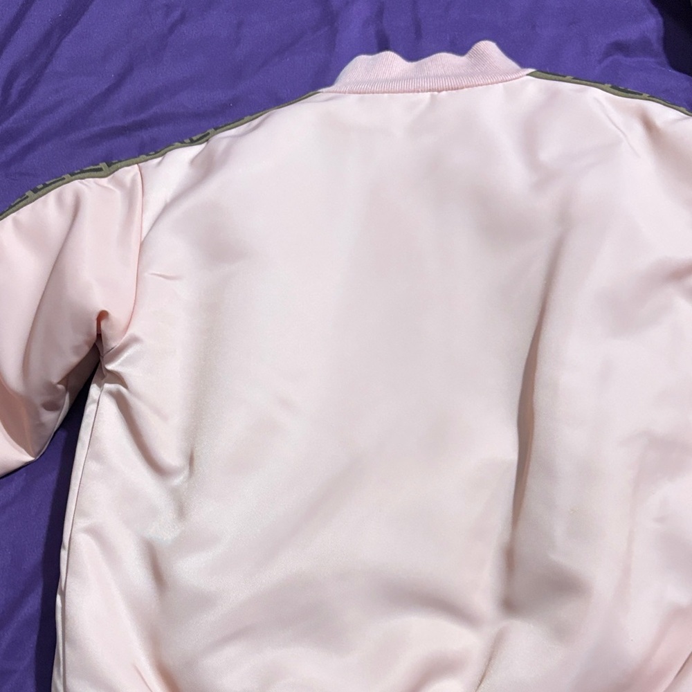 Fendi Light Pink Bomber Jacket with Bear Patch - Picture 4 of 5